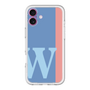 Slim Protection Premium Case［ オリジナル - initial color line - W blue ］