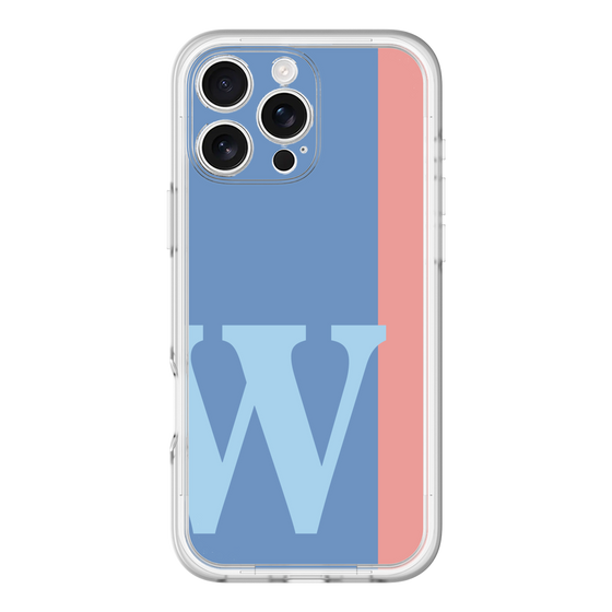 Slim Protection Premium Case［ オリジナル - initial color line - W blue ］