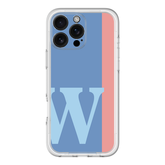 Slim Protection Premium Case［ オリジナル - initial color line - W blue ］