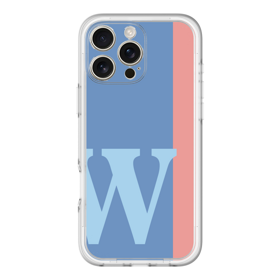 Slim Protection Premium Case［ オリジナル - initial color line - W blue ］