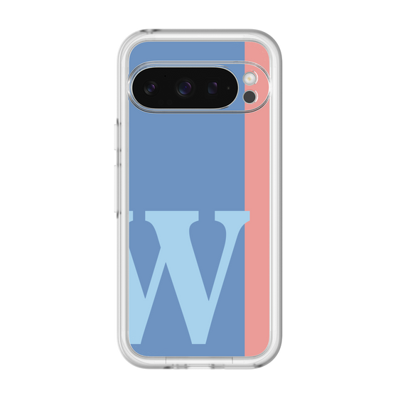 Slim Protection Premium Case［ オリジナル - initial color line - W blue ］