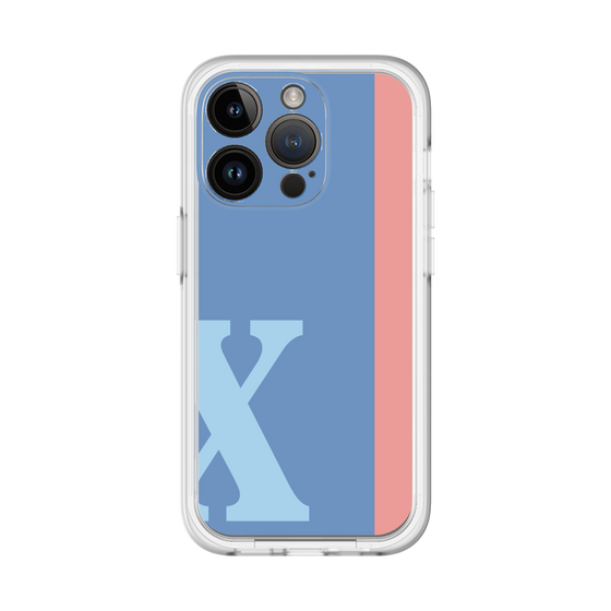 Slim Protection Premium Case［ オリジナル - initial color line - X blue ］