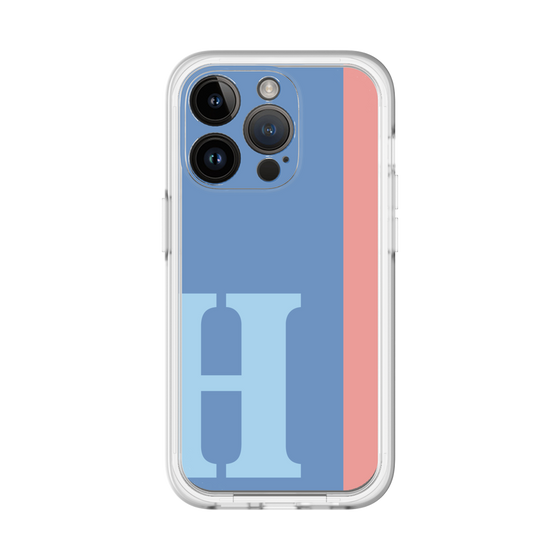 Slim Protection Premium Case［ オリジナル - initial color line - H blue ］
