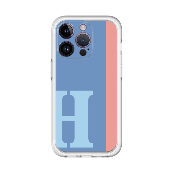 Slim Protection Premium Case［ オリジナル - initial color line - H blue ］