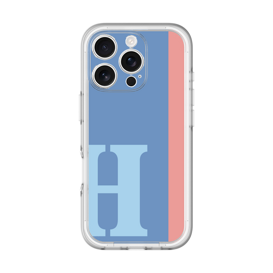 Slim Protection Premium Case［ オリジナル - initial color line - H blue ］