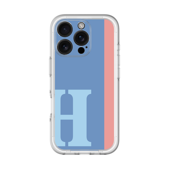 Slim Protection Premium Case［ オリジナル - initial color line - H blue ］