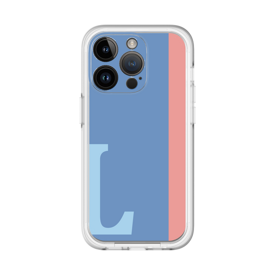 Slim Protection Premium Case［ オリジナル - initial color line - L blue ］