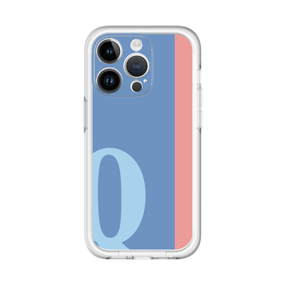 Slim Protection Premium Case［ オリジナル - initial color line - Q blue ］