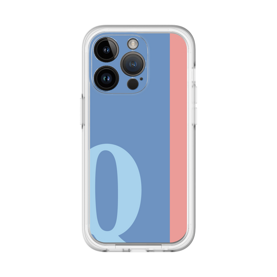 Slim Protection Premium Case［ オリジナル - initial color line - Q blue ］