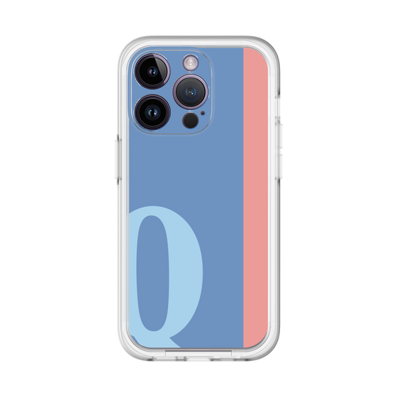 Slim Protection Premium Case［ オリジナル - initial color line - Q blue ］