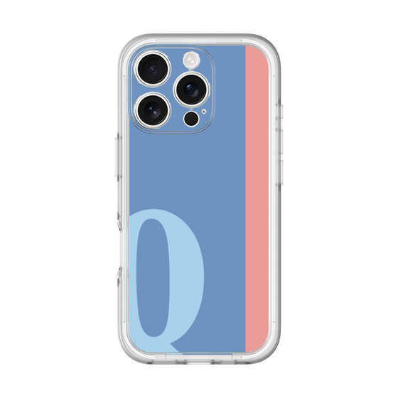 Slim Protection Premium Case［ オリジナル - initial color line - Q blue ］