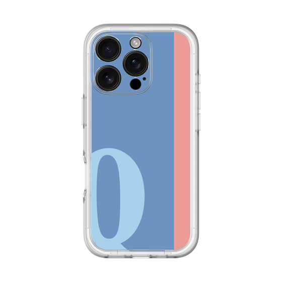 Slim Protection Premium Case［ オリジナル - initial color line - Q blue ］