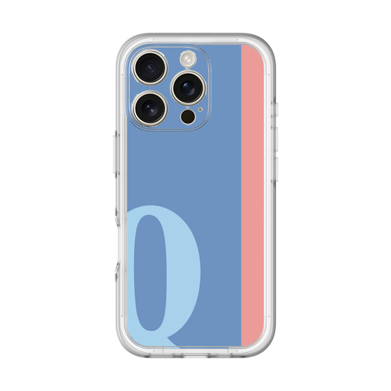Slim Protection Premium Case［ オリジナル - initial color line - Q blue ］