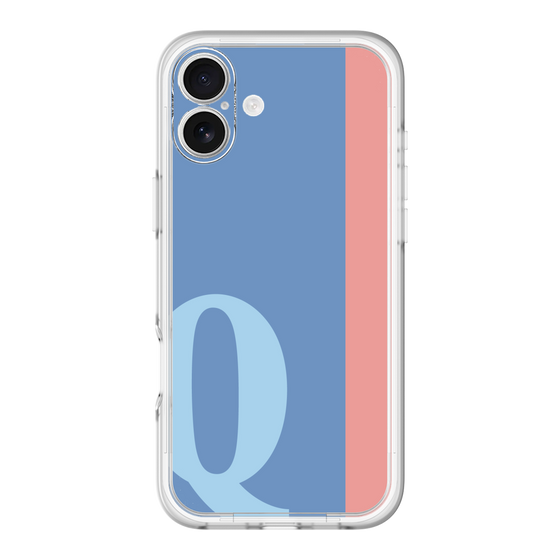 Slim Protection Premium Case［ オリジナル - initial color line - Q blue ］