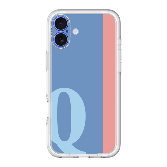 Slim Protection Premium Case［ オリジナル - initial color line - Q blue ］