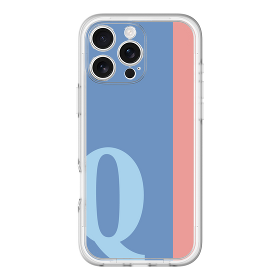 Slim Protection Premium Case［ オリジナル - initial color line - Q blue ］