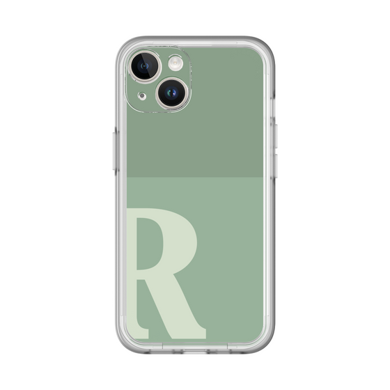 Slim Protection Premium Case［ オリジナル - initial two tone - R green ］