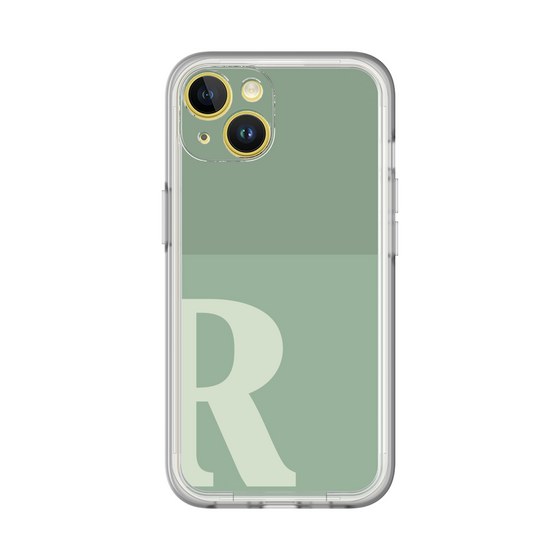 Slim Protection Premium Case［ オリジナル - initial two tone - R green ］