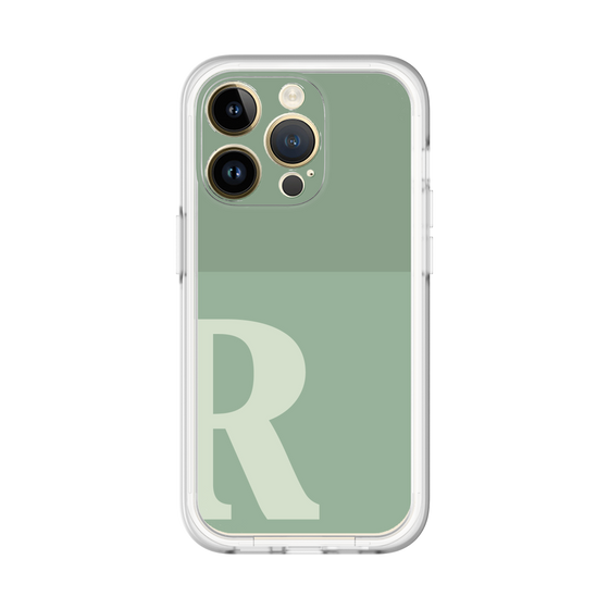 Slim Protection Premium Case［ オリジナル - initial two tone - R green ］