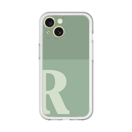 Slim Protection Premium Case［ オリジナル - initial two tone - R green ］
