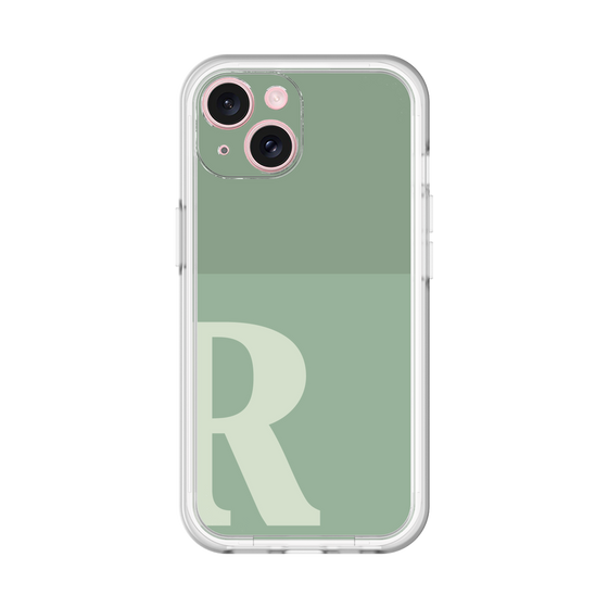 Slim Protection Premium Case［ オリジナル - initial two tone - R green ］
