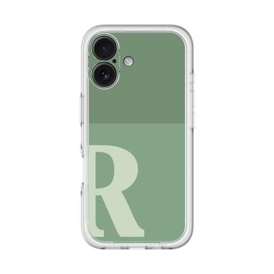 Slim Protection Premium Case［ オリジナル - initial two tone - R green ］