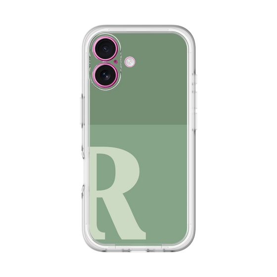 Slim Protection Premium Case［ オリジナル - initial two tone - R green ］
