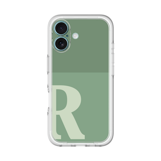 Slim Protection Premium Case［ オリジナル - initial two tone - R green ］