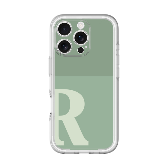 Slim Protection Premium Case［ オリジナル - initial two tone - R green ］
