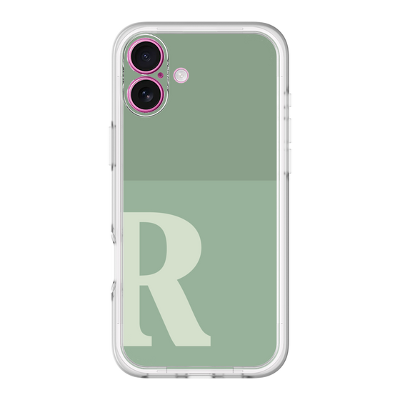 Slim Protection Premium Case［ オリジナル - initial two tone - R green ］