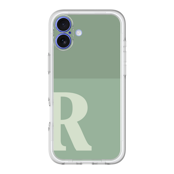 Slim Protection Premium Case［ オリジナル - initial two tone - R green ］