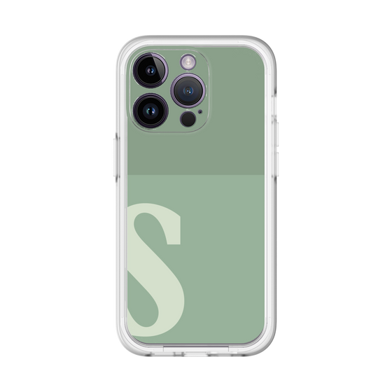 Slim Protection Premium Case［ オリジナル - initial two tone - S green ］