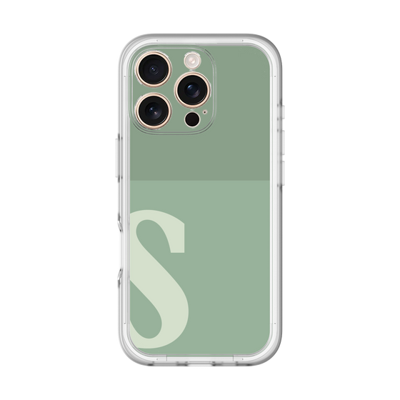Slim Protection Premium Case［ オリジナル - initial two tone - S green ］