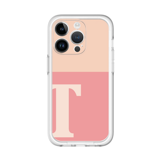 Slim Protection Premium Case［ オリジナル - initial two tone - T pink ］