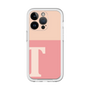 Slim Protection Premium Case［ オリジナル - initial two tone - T pink ］