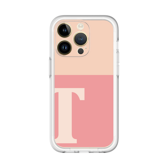 Slim Protection Premium Case［ オリジナル - initial two tone - T pink ］