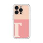 Slim Protection Premium Case［ オリジナル - initial two tone - T pink ］