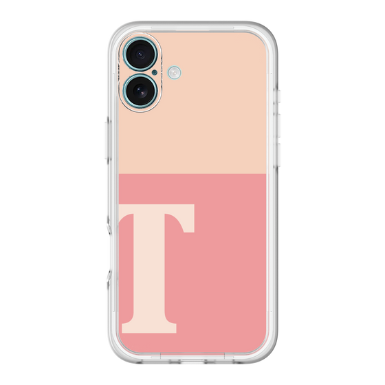 Slim Protection Premium Case［ オリジナル - initial two tone - T pink ］