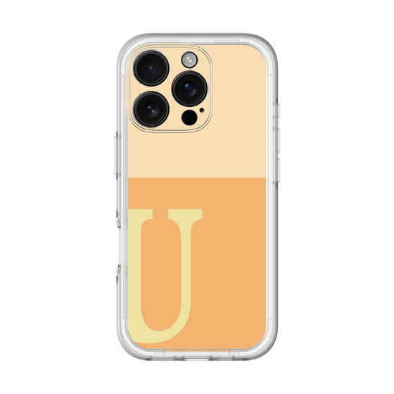 Slim Protection Premium Case［ オリジナル - initial two tone - U orange ］
