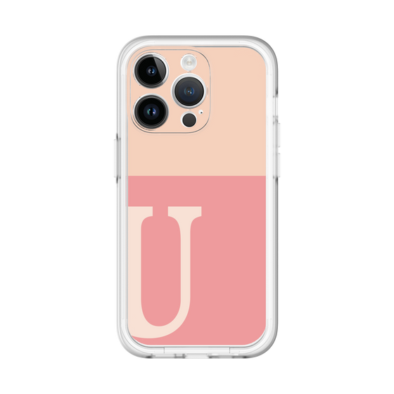 Slim Protection Premium Case［ オリジナル - initial two tone - U pink ］