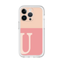 Slim Protection Premium Case［ オリジナル - initial two tone - U pink ］