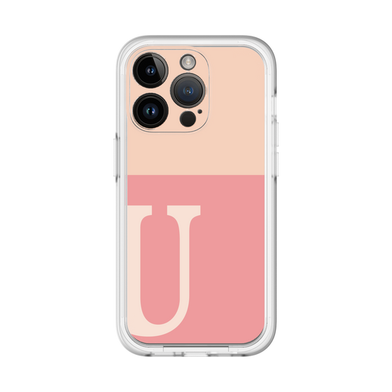 Slim Protection Premium Case［ オリジナル - initial two tone - U pink ］
