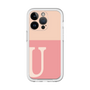Slim Protection Premium Case［ オリジナル - initial two tone - U pink ］