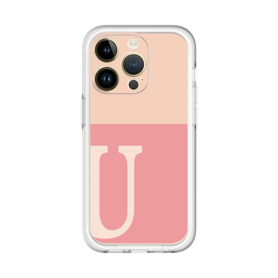 Slim Protection Premium Case［ オリジナル - initial two tone - U pink ］