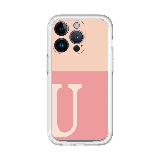 Slim Protection Premium Case［ オリジナル - initial two tone - U pink ］