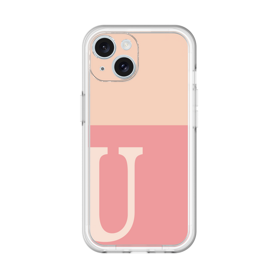 Slim Protection Premium Case［ オリジナル - initial two tone - U pink ］