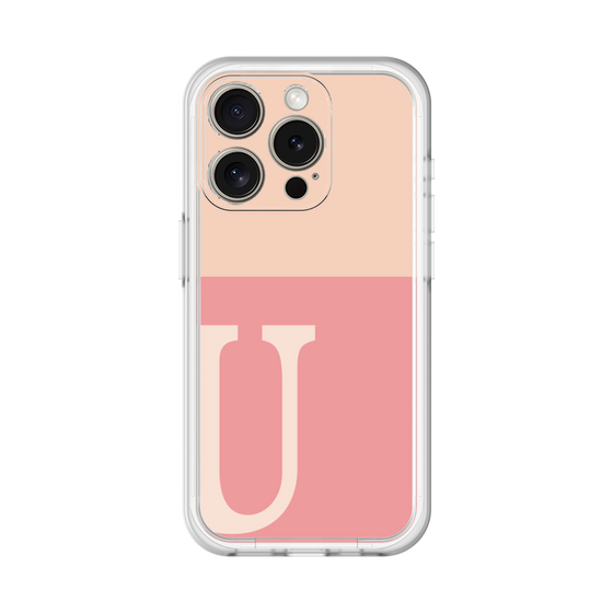 Slim Protection Premium Case［ オリジナル - initial two tone - U pink ］