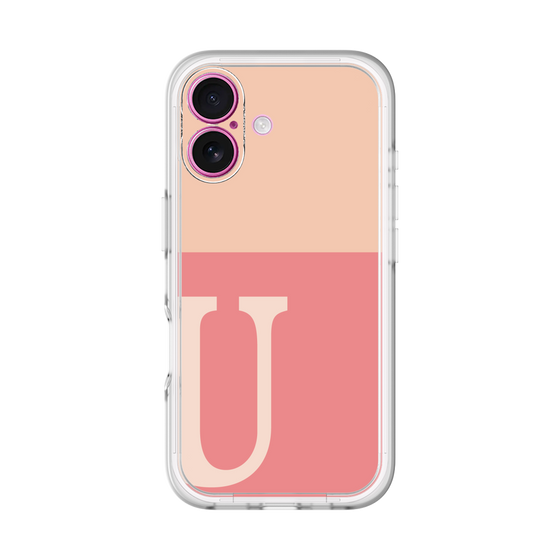 Slim Protection Premium Case［ オリジナル - initial two tone - U pink ］
