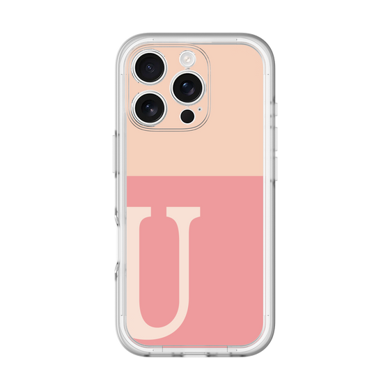 Slim Protection Premium Case［ オリジナル - initial two tone - U pink ］