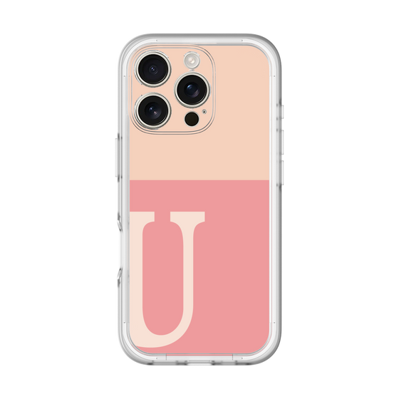 Slim Protection Premium Case［ オリジナル - initial two tone - U pink ］